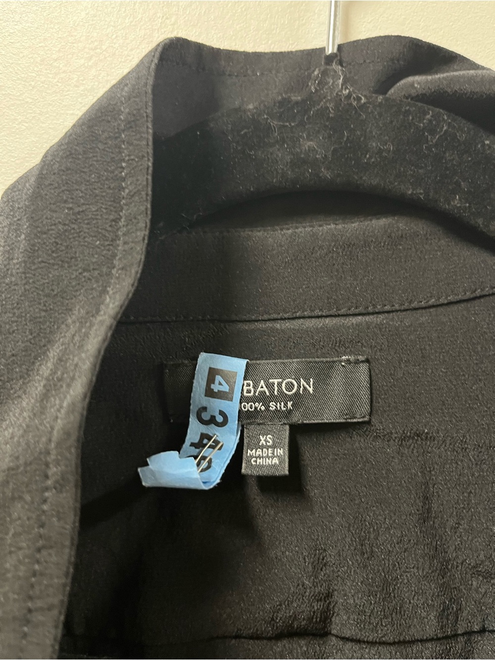 Babaton Black Silk Long Sleeve Blouse - Picture 2 of 4